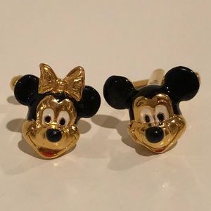 Mickey Mouse Minnie Mouse Disney cuff links,  EUC